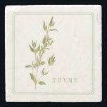 FRESH THYME Marble Stone Coaster<br><div class="desc">Rest your favourite hot or cold beverages on this FRESH THYME marble stone coaster. * Thyme is a beautiful and fragrant herb, with many uses, both medicinal and culinary. This sprig, plucked fresh from the garden, was drawn by hand with coloured pencils. * Other coasters, and matching products are available...</div>