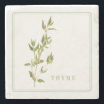 FRESH THYME Marble Stone Coaster<br><div class="desc">Rest your favourite hot or cold beverages on this FRESH THYME marble stone coaster. * Thyme is a beautiful and fragrant herb, with many uses, both medicinal and culinary. This sprig, plucked fresh from the garden, was drawn by hand with coloured pencils. * Other coasters, and matching products are available...</div>