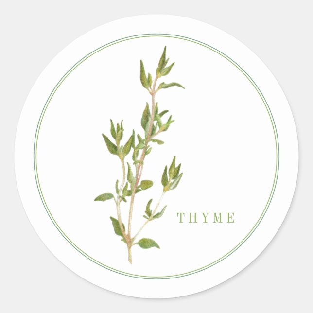 FRESH THYME Small Round Stickers (Front)