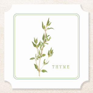 FRESH THYME Ticket Paper Coasters (+text)