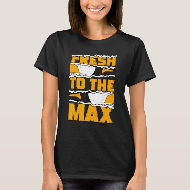 Fresh To The Max OG Yellow Toe 1s Matching T-Shirt (Front)
