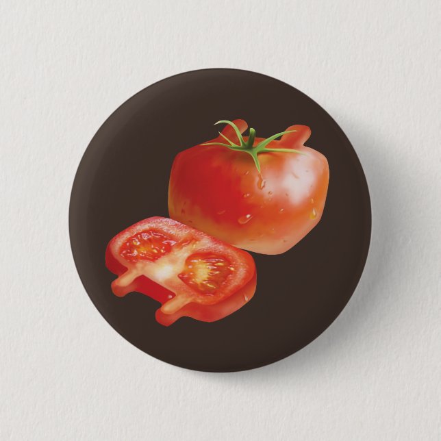 Fresh Tomato 6 Cm Round Badge (Front)