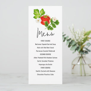 Fresh Tomato Modern Menu Invitation