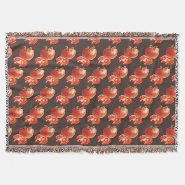 Fresh Tomato Throw Blanket (Front)