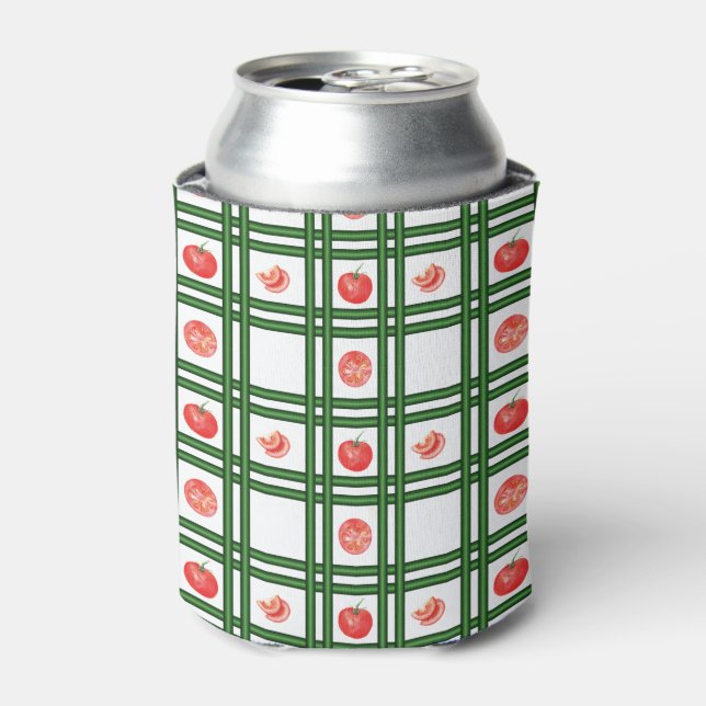 Fresh Tomatoes Gardener Pattern Can Cooler (Can Front)