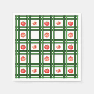 Fresh Tomatoes Gardener Pattern Napkin