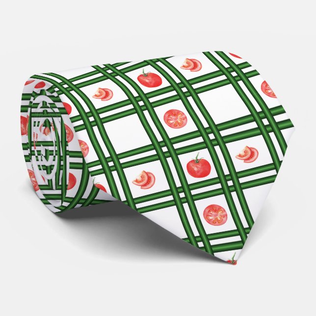 Fresh Tomatoes Gardener Pattern Tie (Rolled)