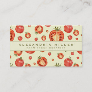 Fresh Tomatoes   Organic   Chef   Nutritionist Business Card