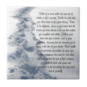 Fresh Tracks Inspirational Verse Tile