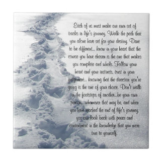 Fresh Tracks Inspirational Verse Tile