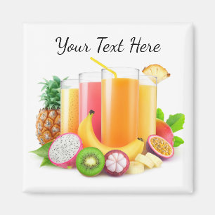 Fresh tropical juices magnet