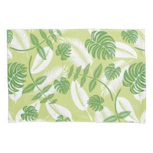 Fresh Tropical Palm Leaf Pillowcase
