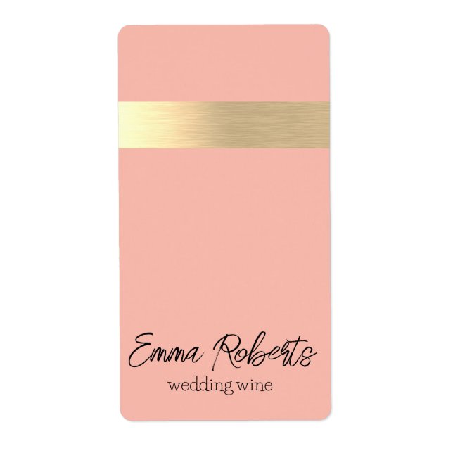 Fresh Tulips Pink Gold Foil Rustic Faux  (Front)