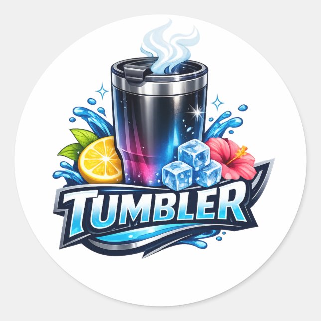 Fresh Tumbler Classic Round Sticker (Front)