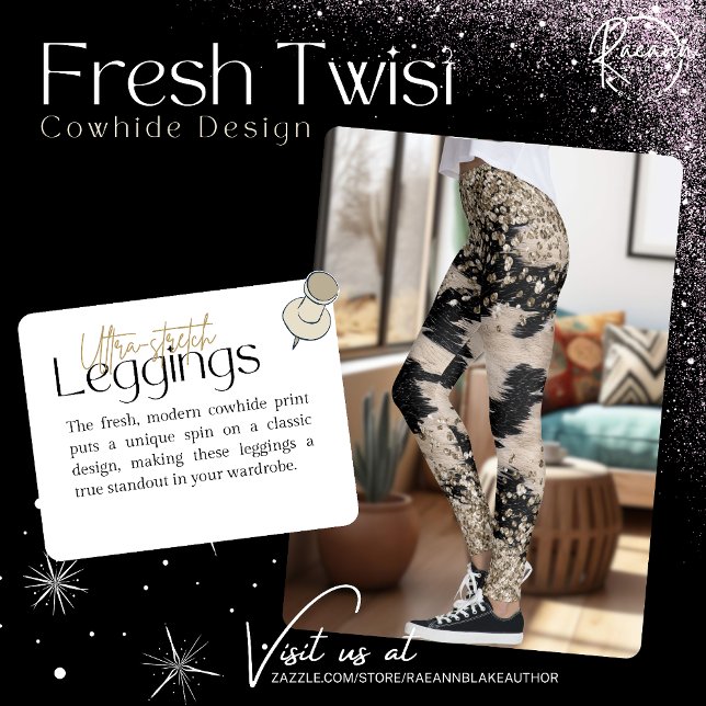Fresh Twist Cowhide Design Leggings (Creator Uploaded)