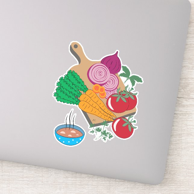 Fresh Vegetables and Herbs Sticker (Detail)