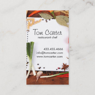 Fresh Vegetables Catering or Chef Kitchen Business Card