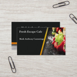 Fresh Vegetables Fresh Cafe Business Card