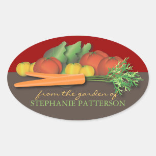 Fresh Vegetables From the Garden Label Sticker
