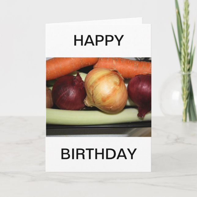 Fresh Vegetables   HAPPY BIRTHDAY Card (Front)
