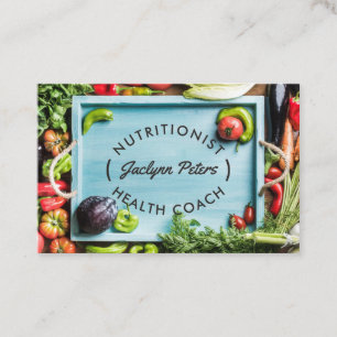 Fresh Vegetables Health Business Card   Tray