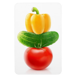 Fresh vegetables pyramid magnet