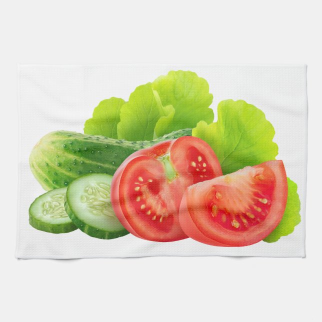 Fresh vegetables tea towel (Horizontal)