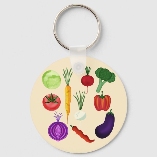Fresh Veggies Key Ring (Front)