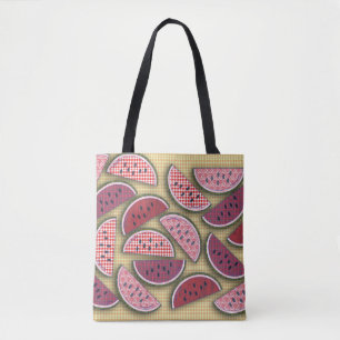 Fresh Vintage Watermelon Picnic Tote Bag