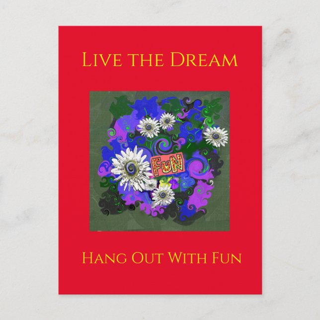 Fresh Vivid Colourful Fun Happy Postcard (Front)