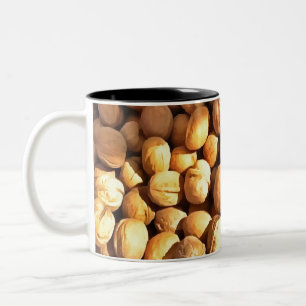 Fresh Walnuts Hyperrealistic Painting Two-Tone Coffee Mug