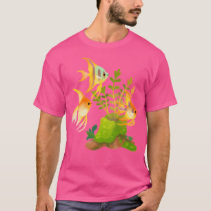 Fresh Water Fish And Plants - Angelfish T-Shirt