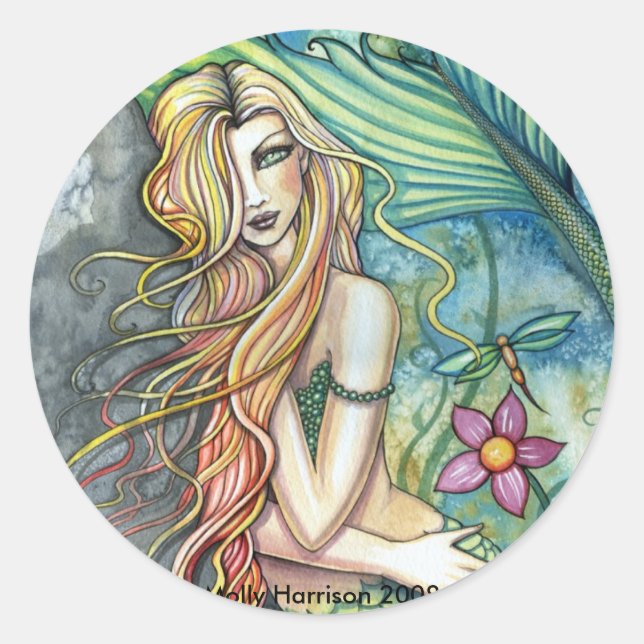 Fresh Water Mermaid Sticker by Molly Harrison (Front)