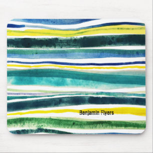 Fresh watercolor stripes mouse mat