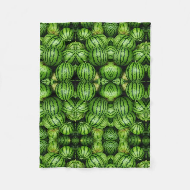 Fresh Watermelon Pattern Sherpa Throw Fleece Blanket (Front)