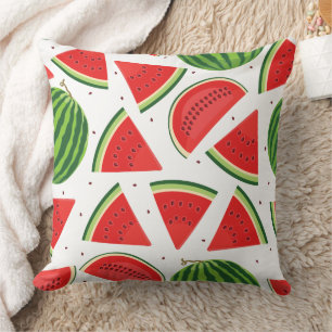 Fresh Watermelon Slices Pattern Cushion