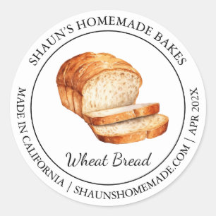 Fresh Wheat Bread Baking Modern label