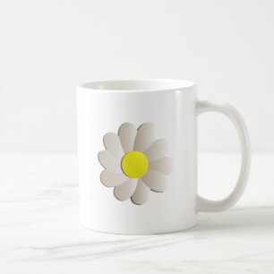 FRESH WHITE DAISY FLOWER, SPRING TIME FLOWER COFFEE MUG