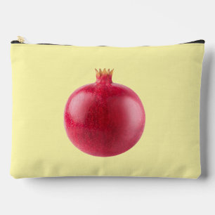 Fresh Whole Red Pomegranate Fruit Healthy Food Art Accessory Pouch