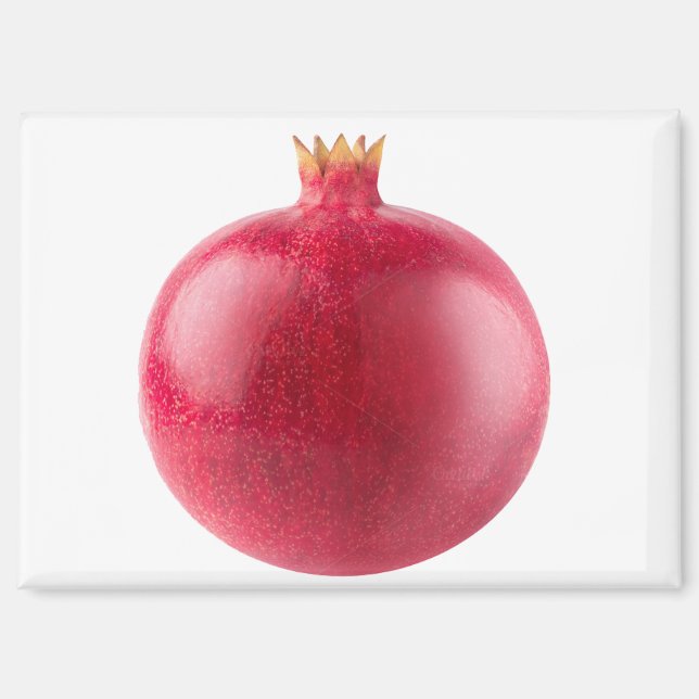 Fresh Whole Red Pomegranate Fruit Healthy Food Art Magnet (Front)