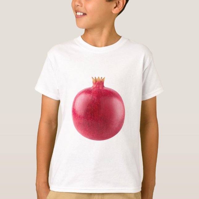 Fresh Whole Red Pomegranate Fruit Healthy Food Art T-Shirt (Front)