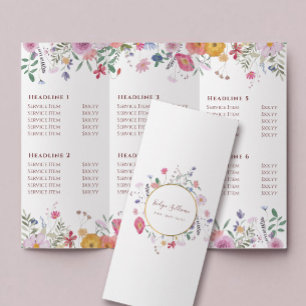 Fresh wildflowers brochure