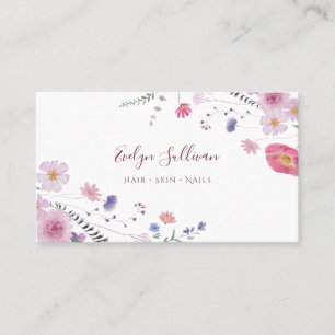 Fresh wildflowers business card