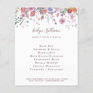 Fresh wildflowers flyer