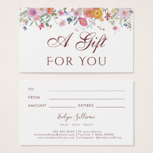 Fresh wildflowers gift card
