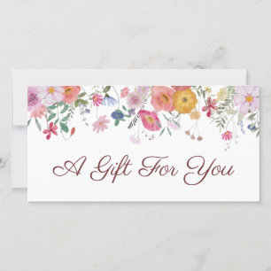 Fresh wildflowers gift certificate