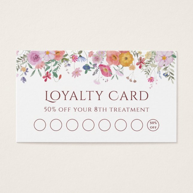 Fresh wildflowers loyalty card (Front)