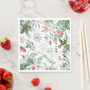 fresh winter fruit napkin