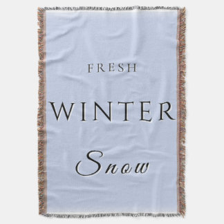 Fresh Winter Snow Throw Blanket