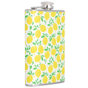 Fresh Yellow Lemons 1 Hip Flask